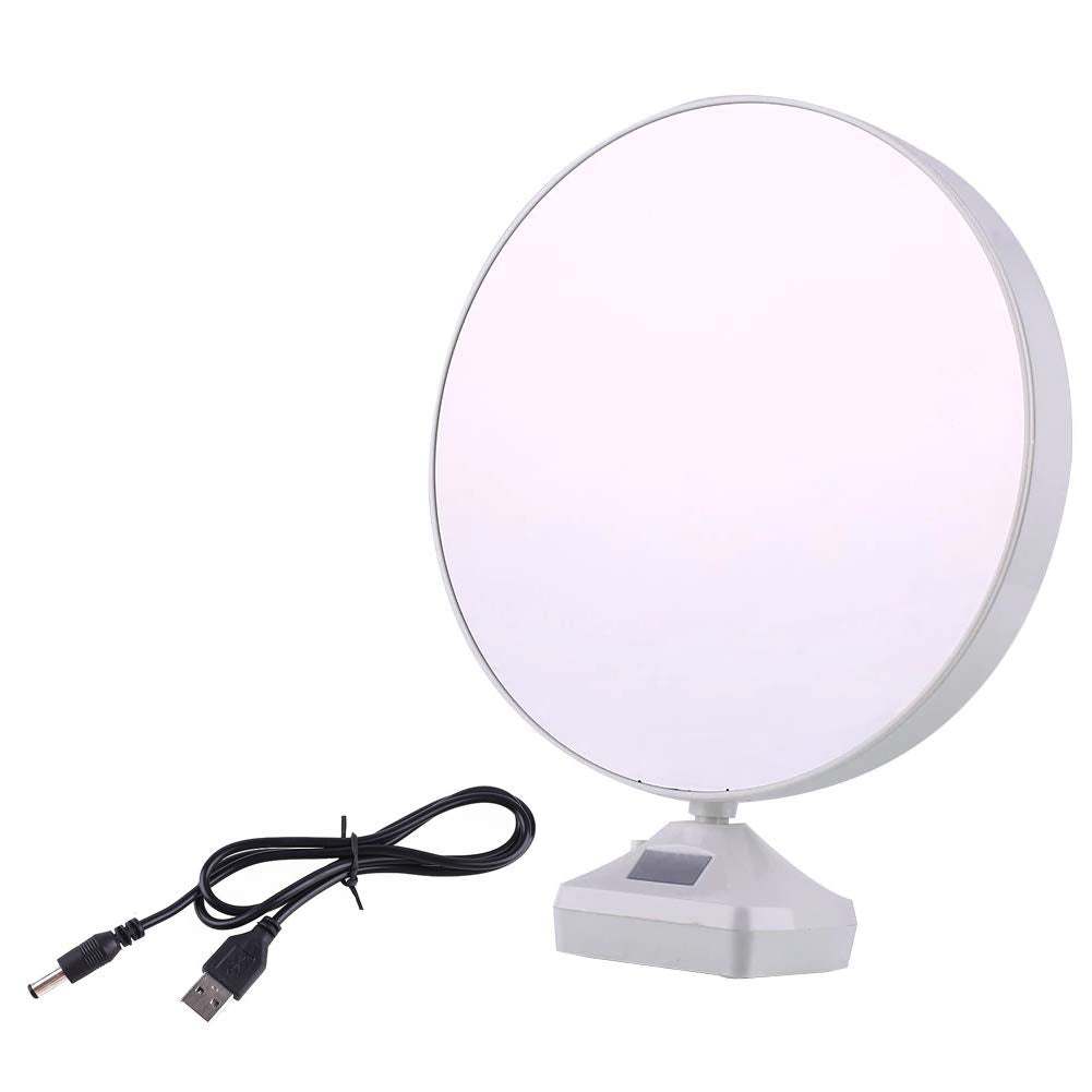 UK-0174 Magic Mirror Photo Frames with LED Light Inside Round & Customized Personal Photograph with USB Cable