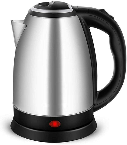 UK-0146 Stainless Steel Electric Kettle - Fast Boil, Auto Shut-Off, Cordless 2LTR