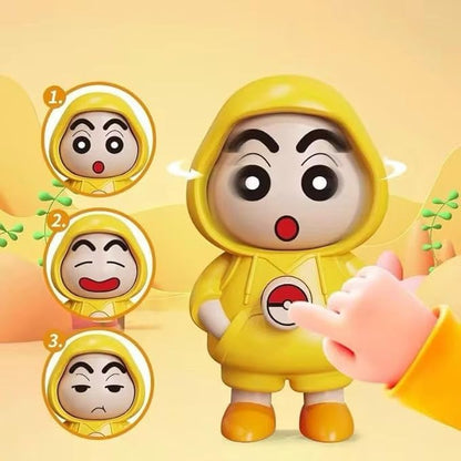 UK-0905 Shinchan Face Changing Keychain | Cartoon Shinchan ABS Key Holder | 3D Expression Changing Model | Cute Unisex Toy Keychain for Bags & Keys