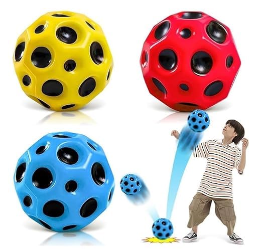 UK-0407  Moon Ball Bouncy Coral Anti Stress Bouncing for Kids Soft Rubber Bounce Set Playground Gift Boys Girl Crazy Fun Super Star Children bouncy ball Multicolor