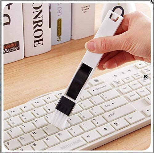 UK-0248 2 in 1 Multi Function Plastic Window Slot Keyboard Wardrobe Dust Removal Cleaning Brush