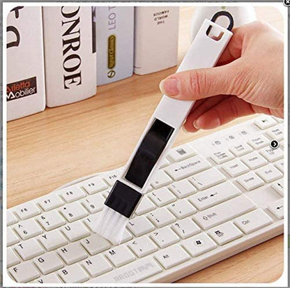 UK-0248 2 in 1 Multi Function Plastic Window Slot Keyboard Wardrobe Dust Removal Cleaning Brush