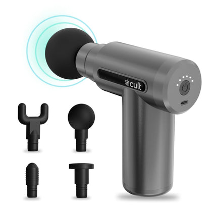 UK-0907 Portable Massage Gun – Deep Tissue Massager for Pain Relief | Unisex Handheld Muscle Relaxing Machine, 6 Speeds & 4 Heads
