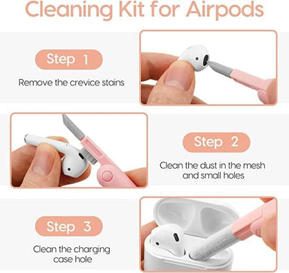 UK-0870 7 in 1 Electronic Cleaner Kit, Keyboard Cleaner Kit with Brush, 3 in 1 Cleaning Pen for AirPods Pro, Multifunctional Cleaning Kit for Earphone, Keyboard, Laptop, Phone, PC Monitor