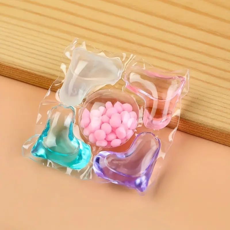 UK-1065 5 In 1 Washing Maching Laundry Pods | Laundry Gel Beads For Deep Cleaning Stain Removal | Semi-automatic Detergent Tablet For Front & Top Washing Machine(pc 10)