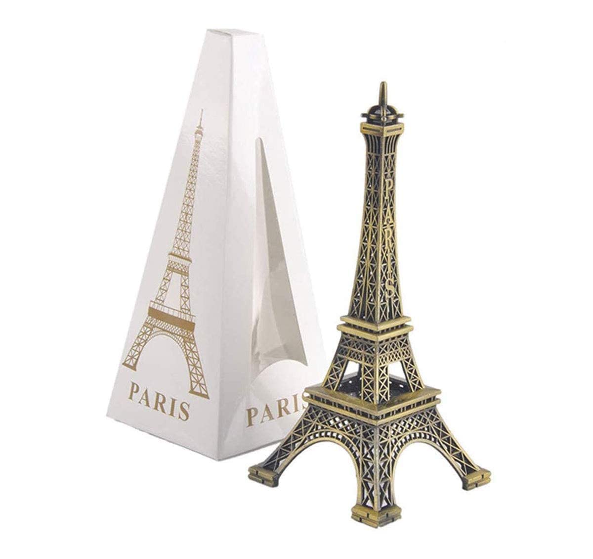 UK-0245 3D Metal Paris Eiffel Tower Metal Craft Famous Landmark Building Metal Statue, Cabinet, Office, Gifts Decorative Showpiece.