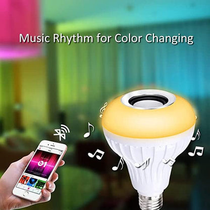 UK-0229 Wireless Light Bulb With Speaker | Bluetooth Enabled | Rgb Music Light | Colour Changing Remote Control Access| B22 Holder