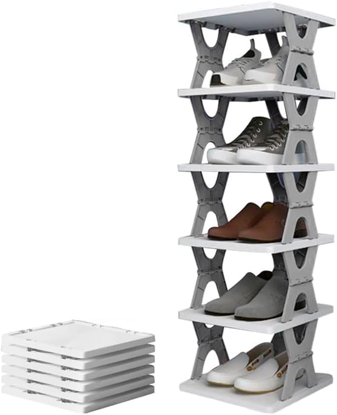 UK-0160 Shoe Rack, Layer Shoes Stand, Plastic Adjustable Shoe Rack, Folding, Easy Assembly and Stable in Structure