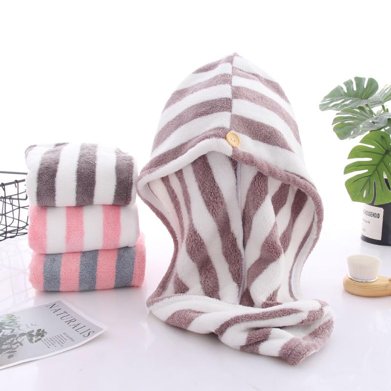 UK-0014 Hair Towel Wrap Absorbent Towel Hair-Drying Bathrobe Microfiber Bath Towel Hair Dry Cap Salon Towel