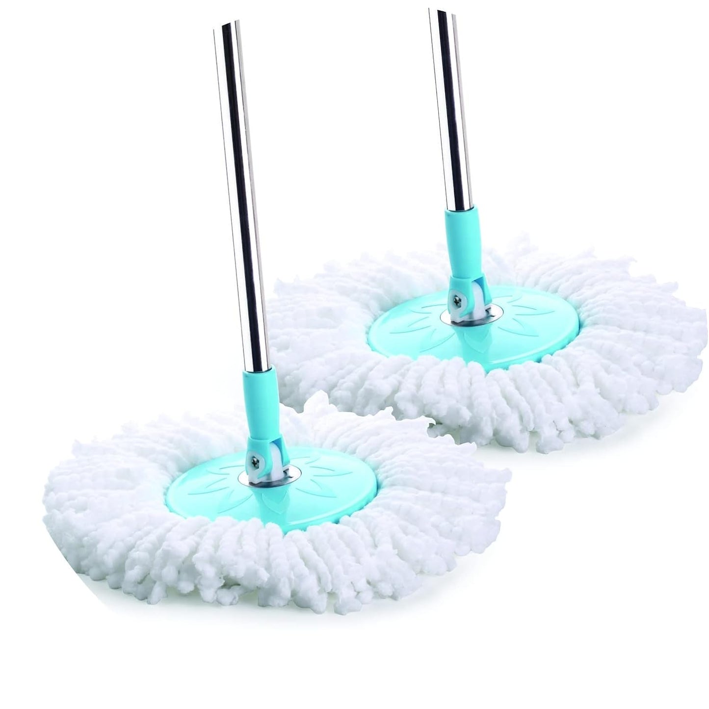 UK-0181 Ganesh Prime Plus Steel Spin Mop, Rectangular Plastic Bucket Floor Cleaning Mop with Bucket, Easy in-built Big Wheels & Big Bucket, Pocha for floor cleaning