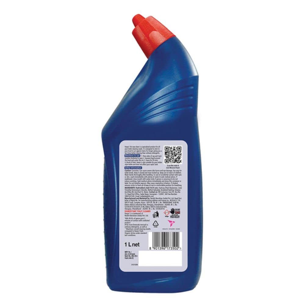 Harpic 1 Litre - Original, Disinfectant Toilet Cleaner Liquid | Suitable for Toilet Bowls