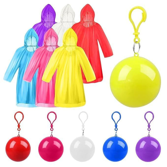 UK-0894 Rain Ball, Refill Rain Card for Emergency Use Waterproof with Smallest Pocket Size | Raincoat For Traveling And Outdoor Activities| Free Size