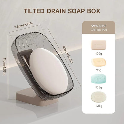 UK-1049 Soap Box, Soap Holder with Fast Water Drainage | Premium Plastic Soap Dish for Bathroom, Wash Basin & Kitchen ( 1PC )