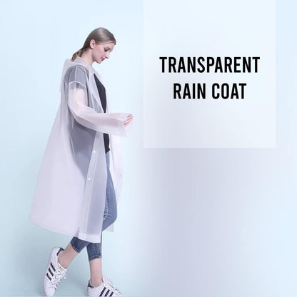 UK-0875 EVA Waterproof Rain Coat  Universal Outdoor Water Resistant Rainwear Suit for Men - Women Boys & Girls