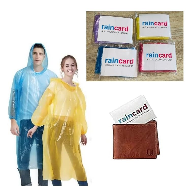 UK-0369 Rain Card for Emergency Use | Waterproof Rain with Smallest Pocket Size| Easy to Carry