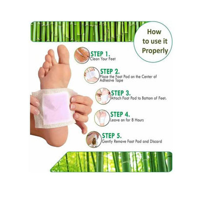 UK-0034 Kinoki Premium Detox Foot Pad, Cleansing Toxin Remover Foot Patches, Organic Weight Loss Patch, For Men & Women - Free Size