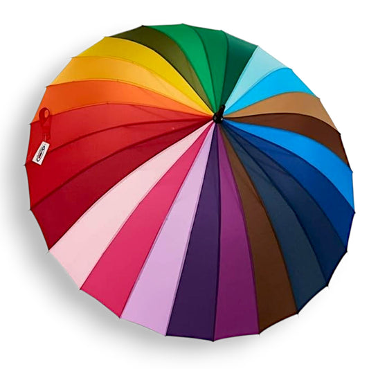 UK-0889 Big Rainbow Umbrella for rain, Umbrella for men and women, uv and rain protection, travel use to girls and boys