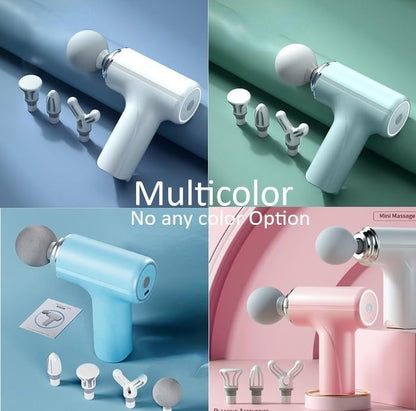 UK-1022 Massage Gun for Deep Tissue Pain Relief, 6 Speed Settings, Powerful Battery, 4 Massage Heads, Type-C Charging Port, Hammer, Tapping, Percussion, Rechargeable Full Body Massage Machine Gun Massager