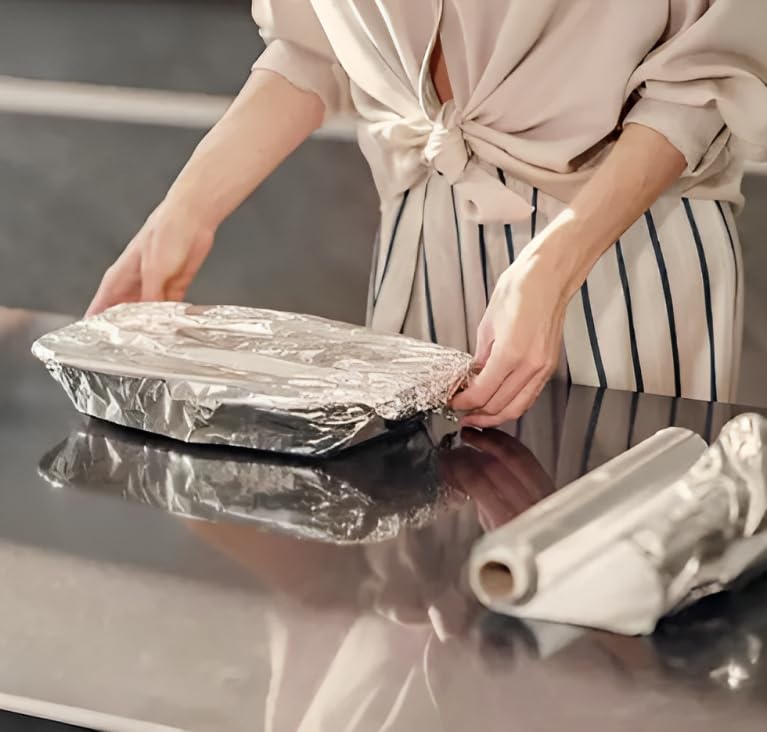 Aluminum Silver Foil Roll Paper for Kitchen| Perfect for Cooking, Baking and Packing Food