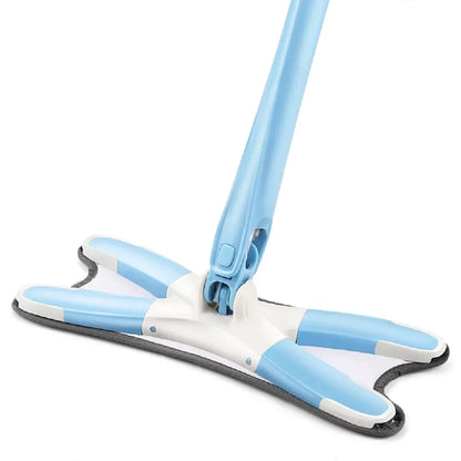 UK-0027 X Shape Microfiber Mop for Floor Cleaning,Dust Mop,Self Wringing,Ceramic & Wood Floor Cleaner Mop,Dry Wet Mop Hands-Free Manual Extrusion Household Cleaning Tool -with Mop Holde