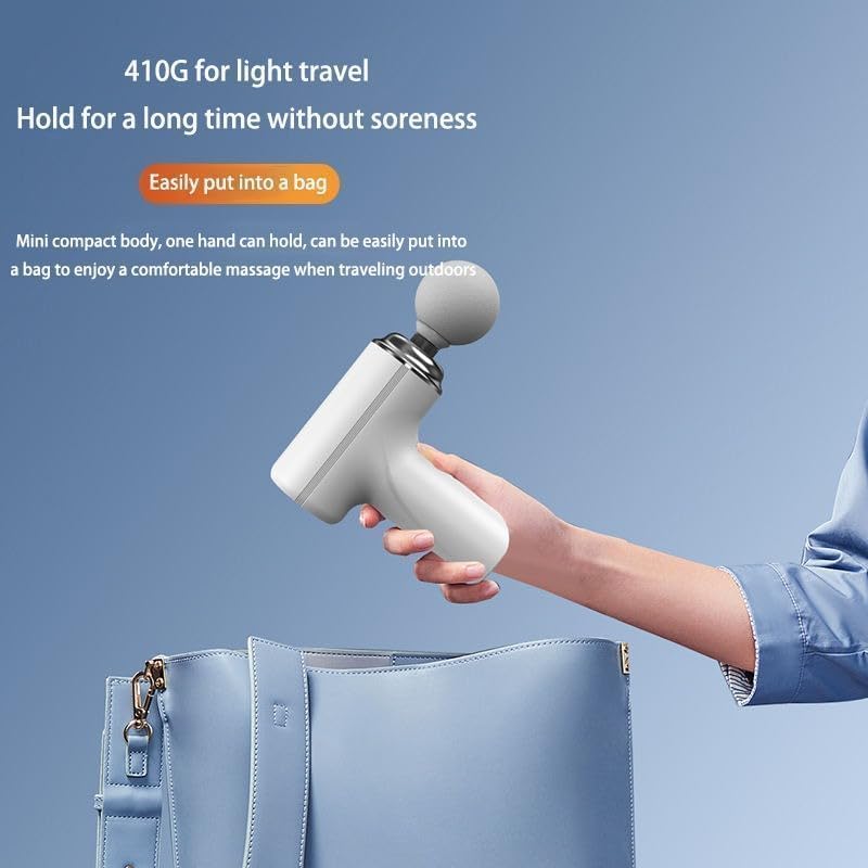 UK-1022 Massage Gun for Deep Tissue Pain Relief, 6 Speed Settings, Powerful Battery, 4 Massage Heads, Type-C Charging Port, Hammer, Tapping, Percussion, Rechargeable Full Body Massage Machine Gun Massager