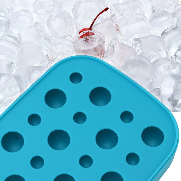 UK-0338 Round ICE Maker Detachable LID Easy Release Spherical Shape Handy Round ICE Tray for Dorm Mini Fridge (Multi Grid / 1 PC)