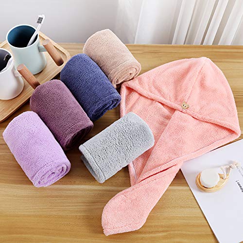 UK-0014 Hair Towel Wrap Absorbent Towel Hair-Drying Bathrobe Microfiber Bath Towel Hair Dry Cap Salon Towel