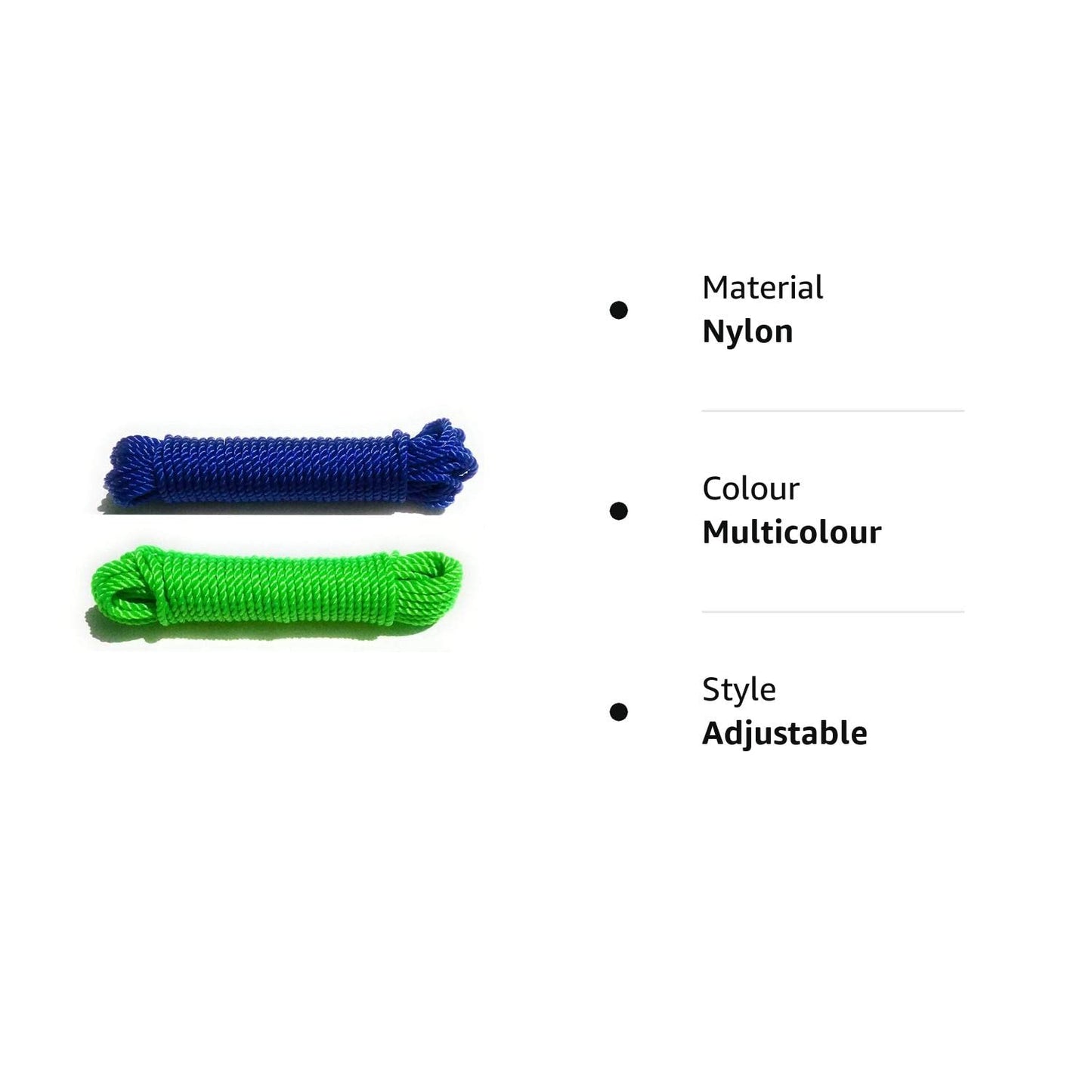 UK-0255 Nylon Cloth Hanging Rope for Indoor and Outdoor Purpose Multi Color