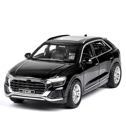 UK-0940 Alloy Metal Pull Back Die-cast Car Scale Model with Sound Light Mini Auto Toy for Kids Metal Model Toy Car with Sound and Light?New Version? (Audi Q8 )