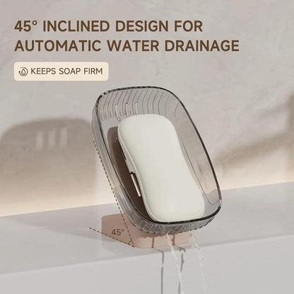 UK-1049 Soap Box, Soap Holder with Fast Water Drainage | Premium Plastic Soap Dish for Bathroom, Wash Basin & Kitchen ( 1PC )