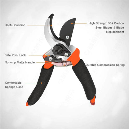 UK-0137  Garden Shears Sharp Cutter Pruners Scissor, Pruning Seeds with Grip-Handle Flower Cutter