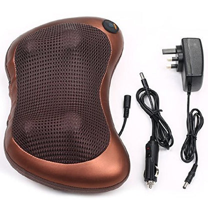 UK-0102  Body Massage Pillow neck massager cushion seat stress pain relief relax massage Car or Electronic Massage Pillow Massager 8 Ball Neck Shoulder Massager Back