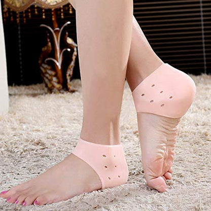 UK-0195 Heel Pad For Heel Pain Heel Socks Anti Crack Silicon Gel Heel And Foot Protector Moisturizing Socks