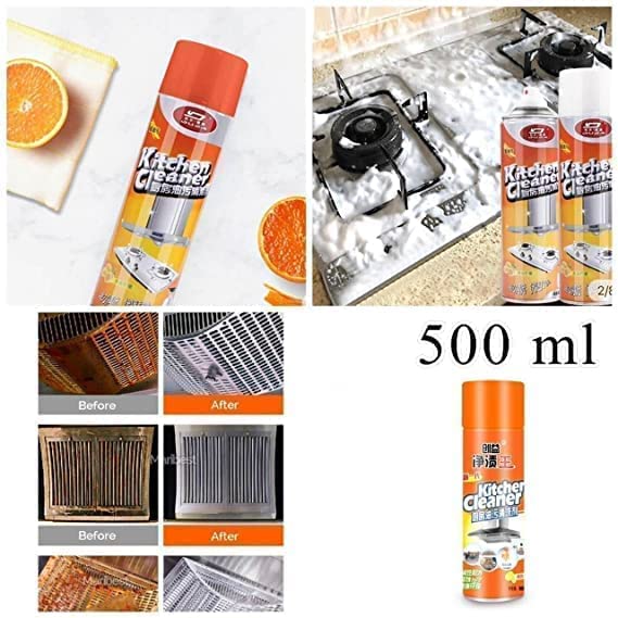 UK-0380 Multipurpose Bubble Foam Cleaner Kitchen Cleaner Spray Oil & Grease Stain Remover Chimney Cleaner Spray Bubble Cleaner All Purpose Foam Degreaser Spray