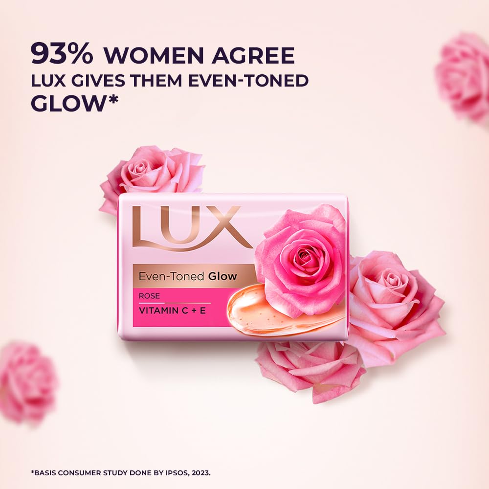 LUX Moisturizing Bathing Soap for Soft, Glowing Skin & Body | For Men & Women