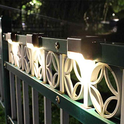 UK-0276 Solar Step Lights Outdoor 4 Pack, Solar Fence Lights Deck Lights