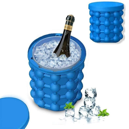 UK-0302 Silicone Ice Bucket The Revolutionary Space Saving Cube Maker