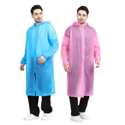 UK-0875 EVA Waterproof Rain Coat  Universal Outdoor Water Resistant Rainwear Suit for Men - Women Boys & Girls