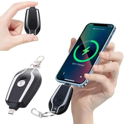 UK-0151 Keychain Power Bank for  Type-C, Key Ring Phone Charger (Multi Color)