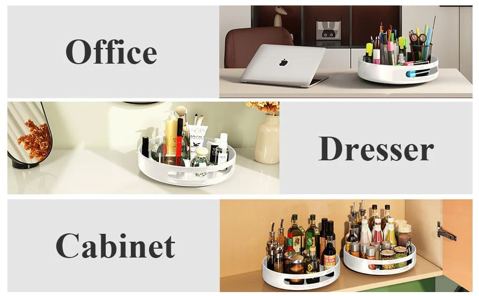 UK-0077 360° Rotating Organizer Tray/Kitchen Organizer/Multi- Function Rotating Tray/Cosmetics Organizer