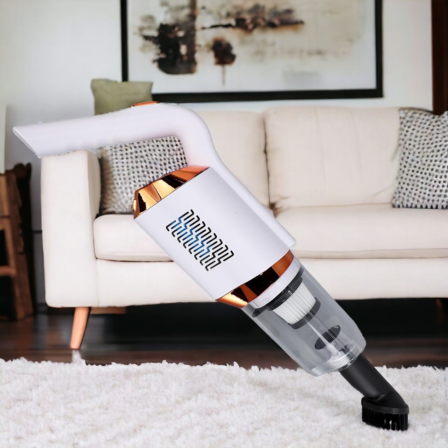 UK-0347 Wireless Vacuum Cleaner | Portable Cordless Handheld Vacuum Cleaner | Dust Collecting Cup with Floor Brush Connecting | All-in-one Machine Lazy Mop for Floor, Carpet (MULTI COLOR)