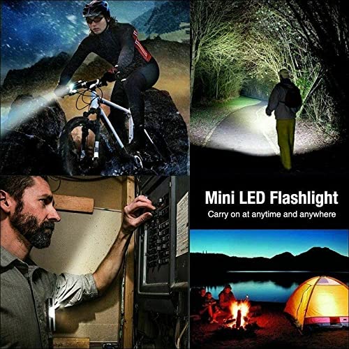 UK-0197 Mini Torch Light, Ultra Brightest Small Flash Light Handheld Pocket Compact Portable Tiny Lamp with COB Side Lantern