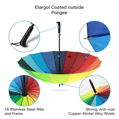 UK-0384 Rainbow Umbrella for men and women