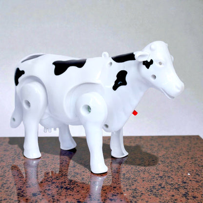 UK-1041 Cow Toy with Walking, Swinging Legs, Sound & Light Features - Realistic Movements & Sounds for Kids 2+ Years - Battery Operated Musical Animal Toy for Boys & Girls
