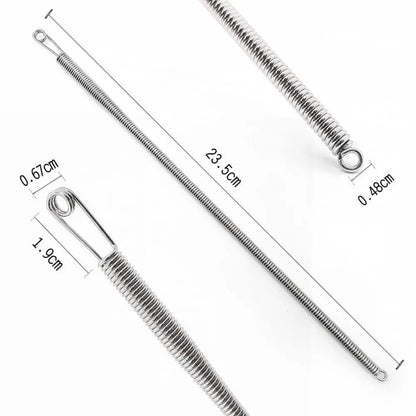 UK-1039 Stainless Steel Flexible  Universal rope /Bendable Spring Multi-Purpose Elastic/Rope Drawstring Threading Tool