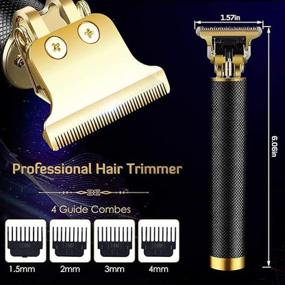 UK-0001 Vintage T9 classic Rechargeable Hair Clipper Professional Hair Trimmer For Men | Adjustable Hair Clipper Blade for Trimming and Shaving for close precise cut | 90 min runtime