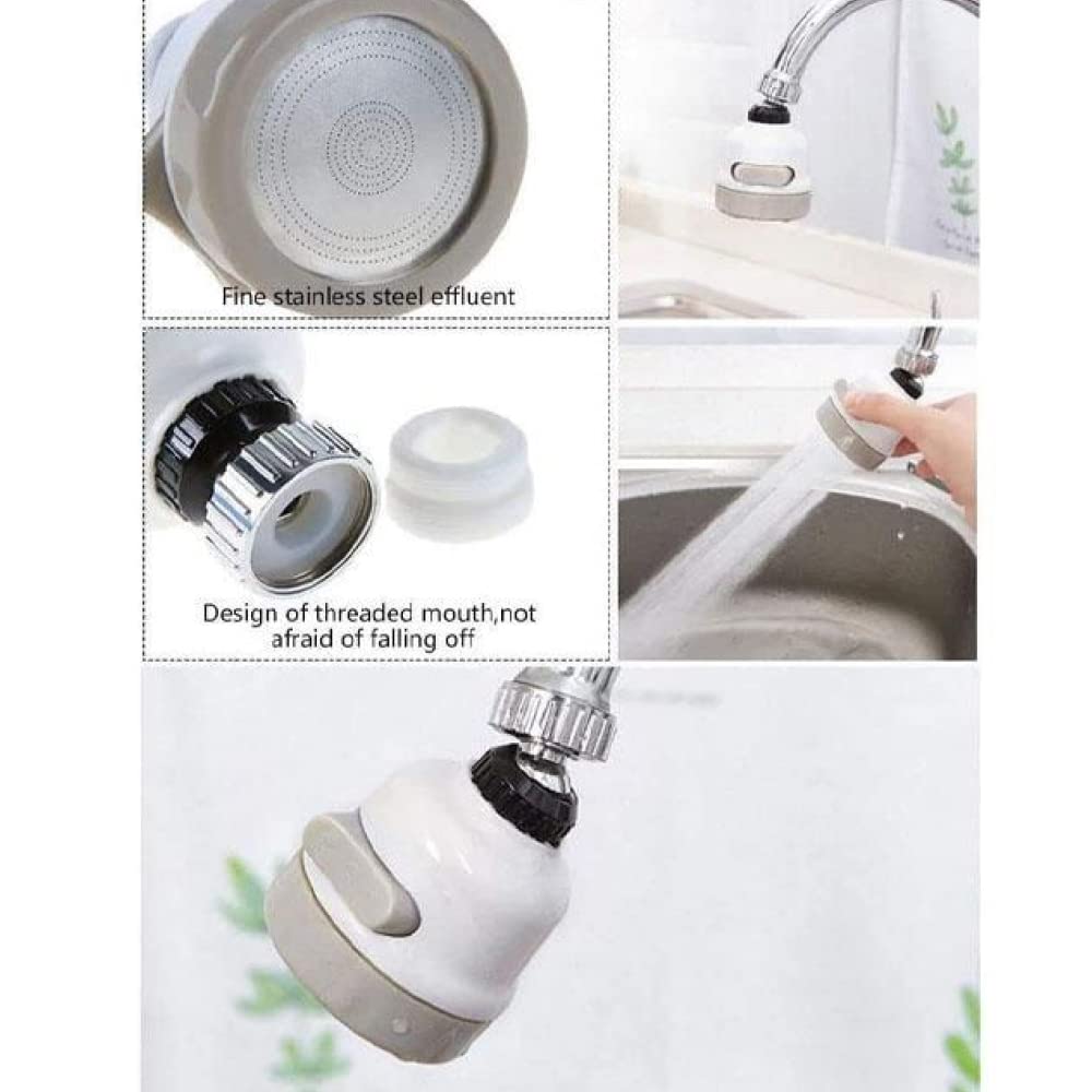 UK-0264 Rotatable Universal Splash Proof 3 Modes Water Saving Nozzle Filter Faucet Sprayer for Kitchen Basin Taps Aerator Extender for Bathroom Basin Tap