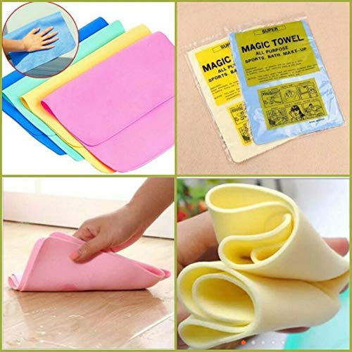 UK-0015 Magic Towel Reusable Soft Super Absorbent Water Chamois Leather Wipes