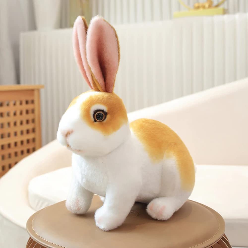 UK-0979 Rabbit Interactive Electronic Pet Plush Bunny Toys with Sounds and Movements Walking Rabbit Toy, Animated Wiggle Ears Twitch Nose Gift for Toddlers Kids