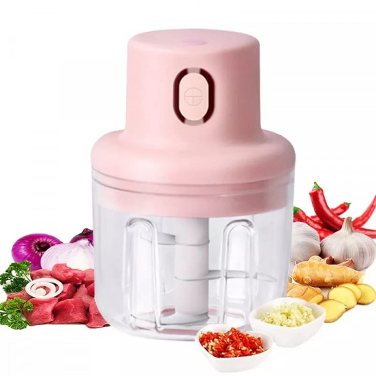 UK-0552  Electric Mini Garlic Chopper 250ML, Portable Mini Food Chopper with USB Charging